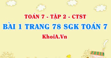 Bài 1 trang 78 SGK Toán 7 Tập 2 Chân trời sáng tạo